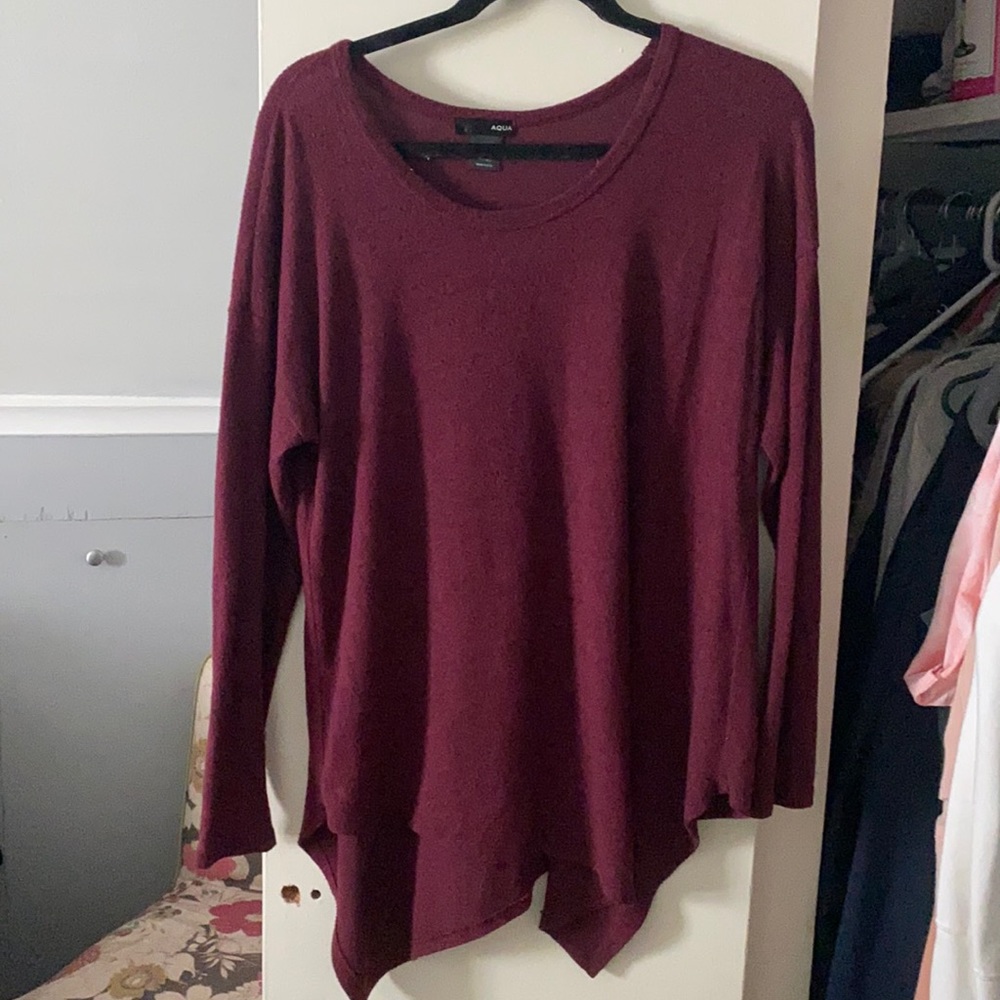 red long sleeve top